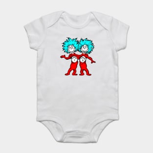 Thing one and thing two baby onesies 2025